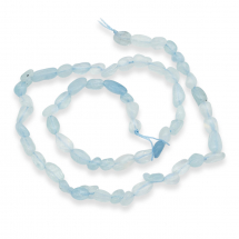 Koraliki Naturalny Akwamaryn Samorodek, 7~11x5~8mm, Otwór 0.8mm, około 48szt/38cm/nić (13WB22789)