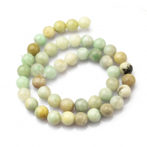 Koraliki Kamień Naturalny Kwiatowy Amazonit, Kula, 8mm, 43szt/36cm/sznur (13WB22860)