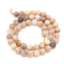 Koraliki Kamień Naturalny Słoneczny, Kula, 8mm, 45szt/36cm/sznur (13WB22884)