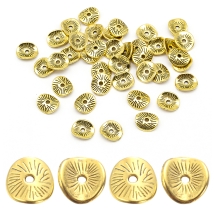 Намистини-Роздільники Біжутерний Сплав, Твіст, Колір: Античне Золото, Розмір: 9х1мм, Отвір 1мм, (13WB26604)