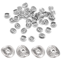 Намистини-Роздільники Біжутерний Сплав, Твіст, Античне Срібло, 9х1мм, Отвір 1мм, (13WB26605)