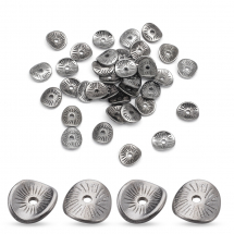 Намистини-Розділювачі Біжутерний Сплав Тибетський Стиль Твіст, Збройова Сталь, 9х1мм, Отвір 1мм, (13WB26606)