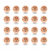 Намистини-Роздільники Латунь, Круглі, Колір: Рожеве Золото, Розмір: 3х2.5мм, Отвір 1.5мм, (13WB26620)