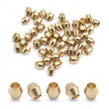 Намистини-Розділювачі Латунні Біконус, без Покриття, 4х4мм, Отвір 1.5мм (13WB26629)