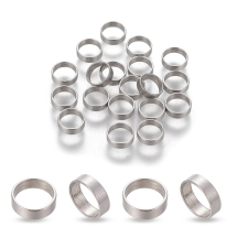 Намистини-Розділювачі Нержавіюча Сталь Плоскі Круглі, 6х1.8мм, Отвір 5мм, (13WB26648)