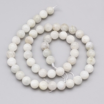 Koraliki Naturalny Kamień Księżycowy, Okrągłe, 8.5mm, około 44szt/37cm/sznur (13WB26761)