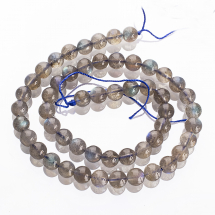 Koraliki Naturalny Labradoryt Klasa AA Kolor: Jasny Szary 8mm około 46szt/38cm/nic (13WB28304)