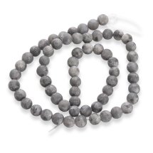 Koraliki Kamień Naturalny Czarny Larvikite, Matowe, Kulki, 4-4.5mm, 80szt/36cm/sznur (13WB28318)