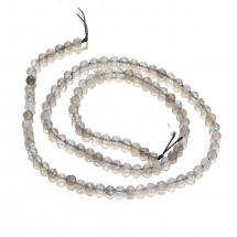 Koraliki Naturalny Labradoryt Oponka 3.5mm Otwór 0.7mm. Kolor: Szary Około 90szt/31.5cm/nic (13WB28329)