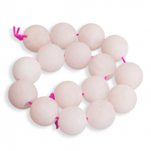 Koraliki Kwarc Naturalny Różowy, Matowe, Okrągłe, 10mm, około 16szt/16cm/sznur (13WB11337)