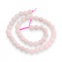 Koraliki Naturalny Różowy Kwarc, Okrągły Matowy, 4mm, Otwór 1mm, około 44szt/17cm/sznur, (13WB11338)