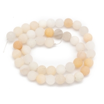 Koraliki Naturalny Różowy Awenturyn, Matowe, Okrągłe, 8~8.5mm, około 47szt/40cm/sznur (13WB11382)