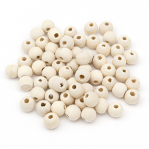 Koraliki Naturalne Drewniane, Surowe do Makramy, Duży Otwór, Jasnobeżowy, 12x10.5mm, około 50g~84szt (5WB4424)