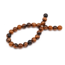 Koraliki Naturalny Czerwony Tygrysie Oko, Okrągłe, 8mm, około 24szt/20cm/sznur (3WB3097)