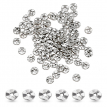 Намистини-Розділювачі Біжутерний Сплав Тібетський Стиль Твіст Круглі Плоскі, Античне Срібло, 7х1мм, Отвір 1мм, (3WB3272)