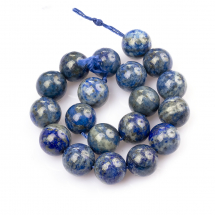 Koraliki Naturalny Lapis Lazuli, 10mm, Niebieski, około 17szt/18cm/sznur (3WB3281)