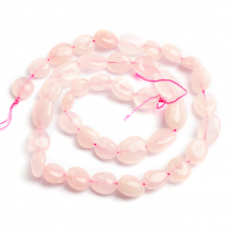 Koraliki Naturalny Różowy Kwarc, Bryłki, Owalny, 8-15x7-12x4-12mm, około 28-42szt/37.5cm/sznur (13WB26298)