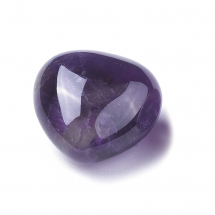 Naturalny Ametyst, Serce, Kamień Dłoniowy do Balansowania Reiki, Bez Otworu, 20x20x13-13.5mm, 1szt (13WB26384)
