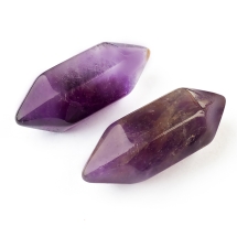 Koraliki Naturalny Ametyst, Fasetowane Dwustronne, 20x8mm, Bez Otworu, 2szt (13WB26481)