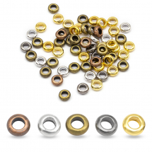 Koraliki Dystansowe, Przekładki, Biżuteria Stop, Rondel, Mix, 7x3mm, około 50szt/20g (2WB27713)