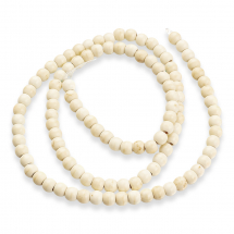 Намистини Синтетична Бірюза Круглі, Пофарбовані, Білі, 4мм, Отвір 1мм, близько 110шт/44см/нитка, (2WB30761)