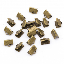 Końcówki Zaciskowe do Taśm, Żelazne, Bronze, 10x7x5mm, Otwór 2mm, 20szt (5WB4263)