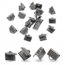 Końcówki Zaciskowe do Taśm Żelazo 8x6x5mm Kolor: Stal Pistoletowa 20szt (5WB4265)