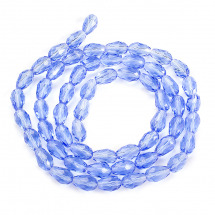 Koraliki Szklane Kropla Fasetowany Królewski Niebieski 11x8mm 57szt/67cm/sznur (13WB13642)