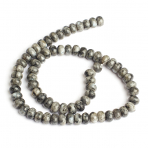 Koraliki Naturalny Labradoryt, Czarny, 8x5mm około 70szt/37cm/sznur (13WB11655)