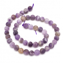 Koraliki Naturalny Kamień Ametyst, Okrągłe, Matowe, 8mm, około 48szt/38cm/sznur (13WB11657)