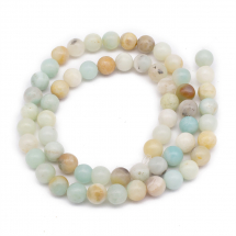 Koraliki Naturalny Amazonit, Okrągłe, 6mm, około 60 szt/36cm/sznur (13WB11700)