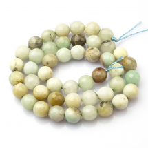 Koraliki Naturalny Kwiatowy Amazonit Okrągłe Fasetowane 8mm Otwór: 1mm, około 44szt / 35cm / sznur (13WB11704)