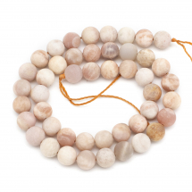Намистини Натуральний Сонячний Камінь Круглі, Матові, 8мм, Отвір 1мм, близько 45шт/37см/нитка, (13WB11910)