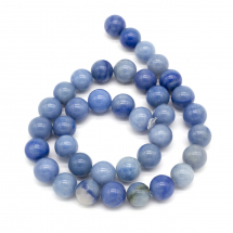 Koraliki Naturalny Niebieski Awenturyn, Okrągłe, 10mm, około 36szt/36cm/sznur (13WB11923)