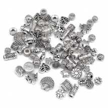 Koraliki Metalowy Stopowy 6-14.5х6-14х3.5-10mm Antyczne Srebro 95-100szt/100g (13WB24729)