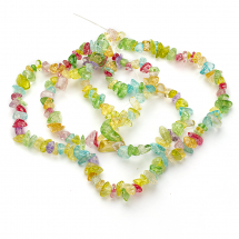 Koraliki Crackle Szkło, Mix, 5-8mm, 80сm/sznur (13WB18758)