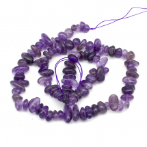 Koraliki Naturalny Ametyst, Siekanka, 4-14x4-12mm, Otwór: 1mm, około 39cm / sznur (13WB15710)
