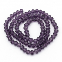 Koraliki Szklane Sztuczny Kryształ Fasetowany 6x4mm 92szt/36cm/sznur (5WB4364)