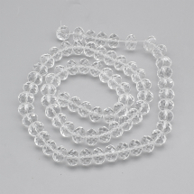 Koraliki Szklane Sztuczny Kryształ Fasetowany 12x8mm 68szt/58cm/sznur (5WB4382)