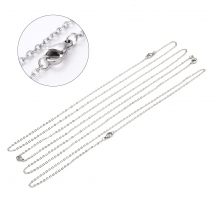 Намисто Ланцюжок з Нержавіючої Сталі Плетіння Якірне із Застібкою Карабін Лобстер, 45смх2мм, (13WB22614)