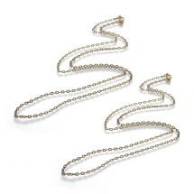 Намисто Ланцюг Якірне Плетіння, Залізна, Готова Основа, Застібка Карабін-лобстер, Непаяна, Колір: Антична Бронза, 45см, Ланка 4х3х0.5мм, (13WB28565)