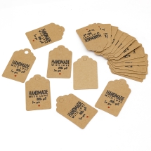 Бірки Подарункові Паперові "WITH LOVE litlle gift for you" Бежевий 50x30х0.4мм 100шт (13WB25092)