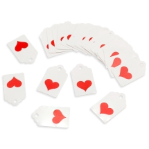 Бірки Подарункові Паперові Малюнок Серце Білий 50х30х0.4мм 100шт (13WB25113)