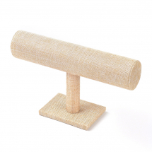 Ekspozytor Stojak na Bransoletki, Zegarki, Biżuterię, Lniany, Beżowy, 137x240x71mm, 1 szt (13WB25148)