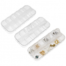 Органайзер-Контейнер для Зберігання Бісеру, Дрібних Деталей — 12 Відділень, 13×5×1.5см, (13WB25402)