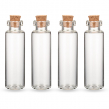 Скляна Пляшечка для Бісеру та Намистин з Пробкою, 60x16мм, Об'єм 10мм, (13WB11195)