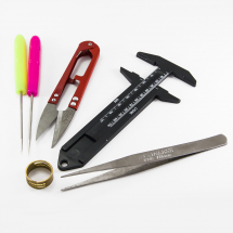Zestaw Narzędzia Jubilerskich, Kółko, Nożyczki Pęseta Szydło 2szt Suwmiarka Rozmiar 19-130x10-58mm 6szt/Set (13WB18881)
