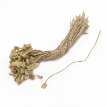 Прядив'яний Шнур з Пластиковою Застібкою для Бірок та Цінників, 180х1мм, Застібка 9.5x8x4мм та 8x3x2.5мм, (13WB21593)