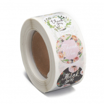 Наклейки Стікери Етикетки Подарункові Бірки з Крафт-Паперу, Різнобарвний, 25мм, 500шт/рулон, (13WB23005)