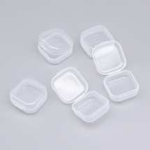 Контейнер для Бісеру Пластиковий Куб, Безбарвний, 3.5x3.5x1.8см, (13WB23492)